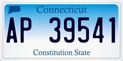 CT license plate AP39541