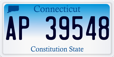 CT license plate AP39548