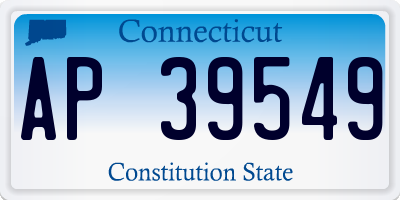 CT license plate AP39549