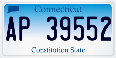CT license plate AP39552