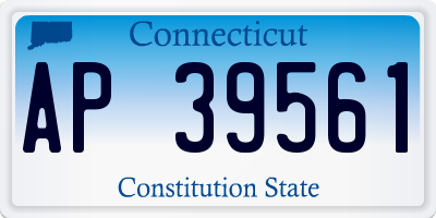 CT license plate AP39561