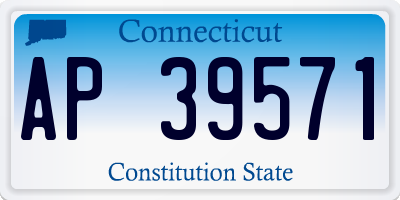 CT license plate AP39571