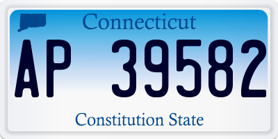 CT license plate AP39582