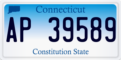 CT license plate AP39589