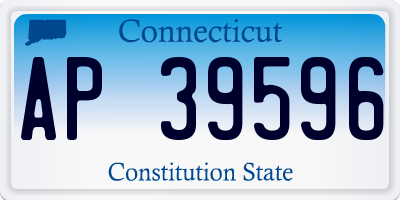 CT license plate AP39596