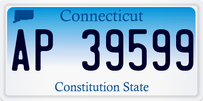 CT license plate AP39599