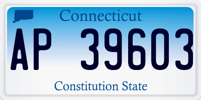 CT license plate AP39603