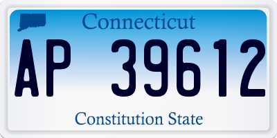 CT license plate AP39612