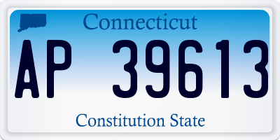 CT license plate AP39613