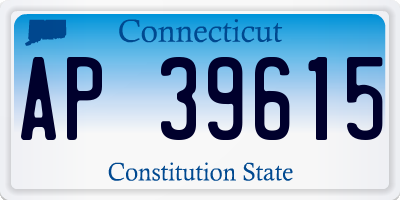 CT license plate AP39615