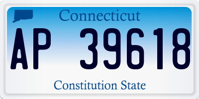 CT license plate AP39618