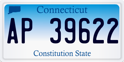 CT license plate AP39622