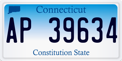CT license plate AP39634