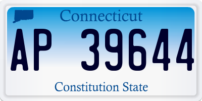 CT license plate AP39644