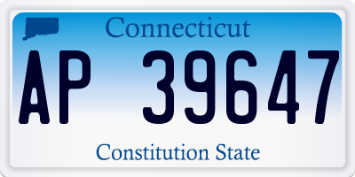 CT license plate AP39647