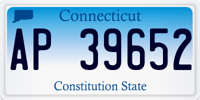 CT license plate AP39652