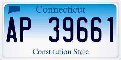 CT license plate AP39661