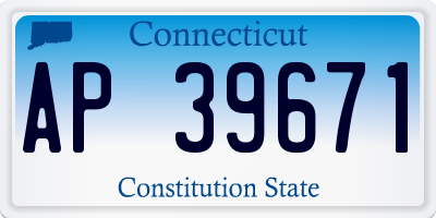 CT license plate AP39671