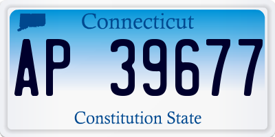CT license plate AP39677