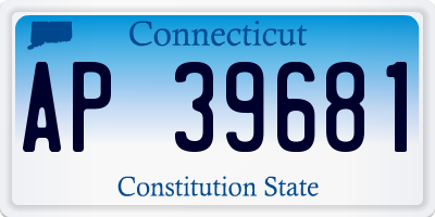 CT license plate AP39681