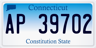 CT license plate AP39702