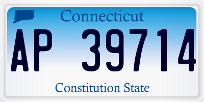 CT license plate AP39714