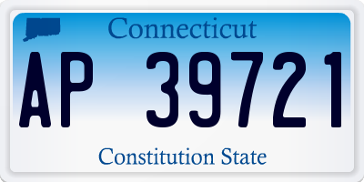CT license plate AP39721