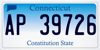 CT license plate AP39726