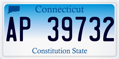 CT license plate AP39732