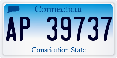 CT license plate AP39737