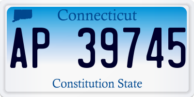 CT license plate AP39745