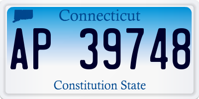 CT license plate AP39748