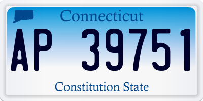 CT license plate AP39751