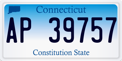 CT license plate AP39757