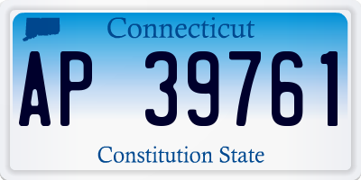 CT license plate AP39761