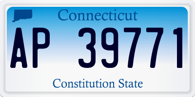 CT license plate AP39771