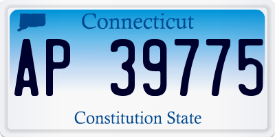 CT license plate AP39775