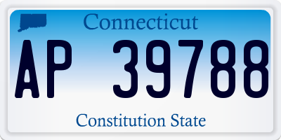 CT license plate AP39788