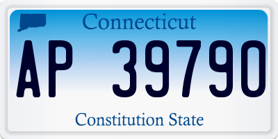 CT license plate AP39790