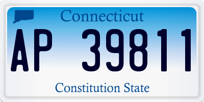 CT license plate AP39811