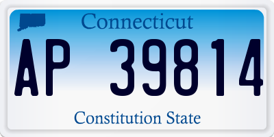 CT license plate AP39814