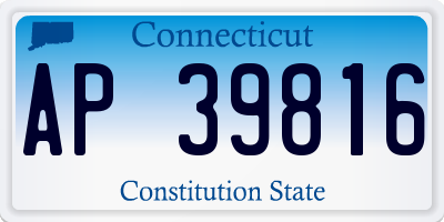 CT license plate AP39816