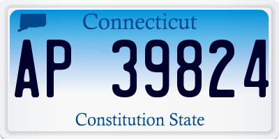 CT license plate AP39824