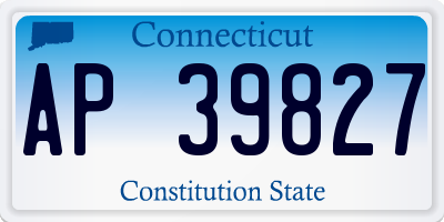 CT license plate AP39827