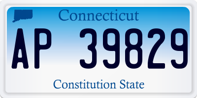 CT license plate AP39829