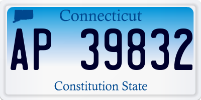 CT license plate AP39832