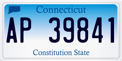 CT license plate AP39841