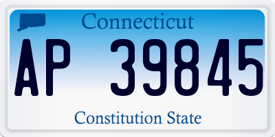 CT license plate AP39845