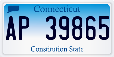 CT license plate AP39865