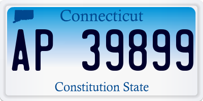 CT license plate AP39899